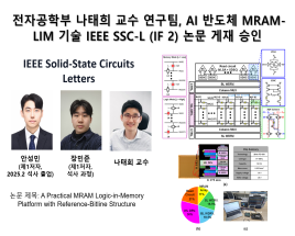 전자공학부 나태희 교수 연구팀, AI 반도체 MRAM-LIM 기술 IEEE SSC-L (IF 2) 논문 게재 승인 대표이미지